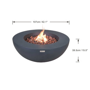 Elementi Lunar Bowl Fire Table-Liquid Propane