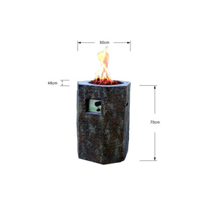 Elementi Modeno Basalt Column Fire Pit-