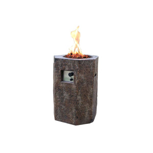 Elementi Modeno Basalt Column Fire Pit-Natural Gas