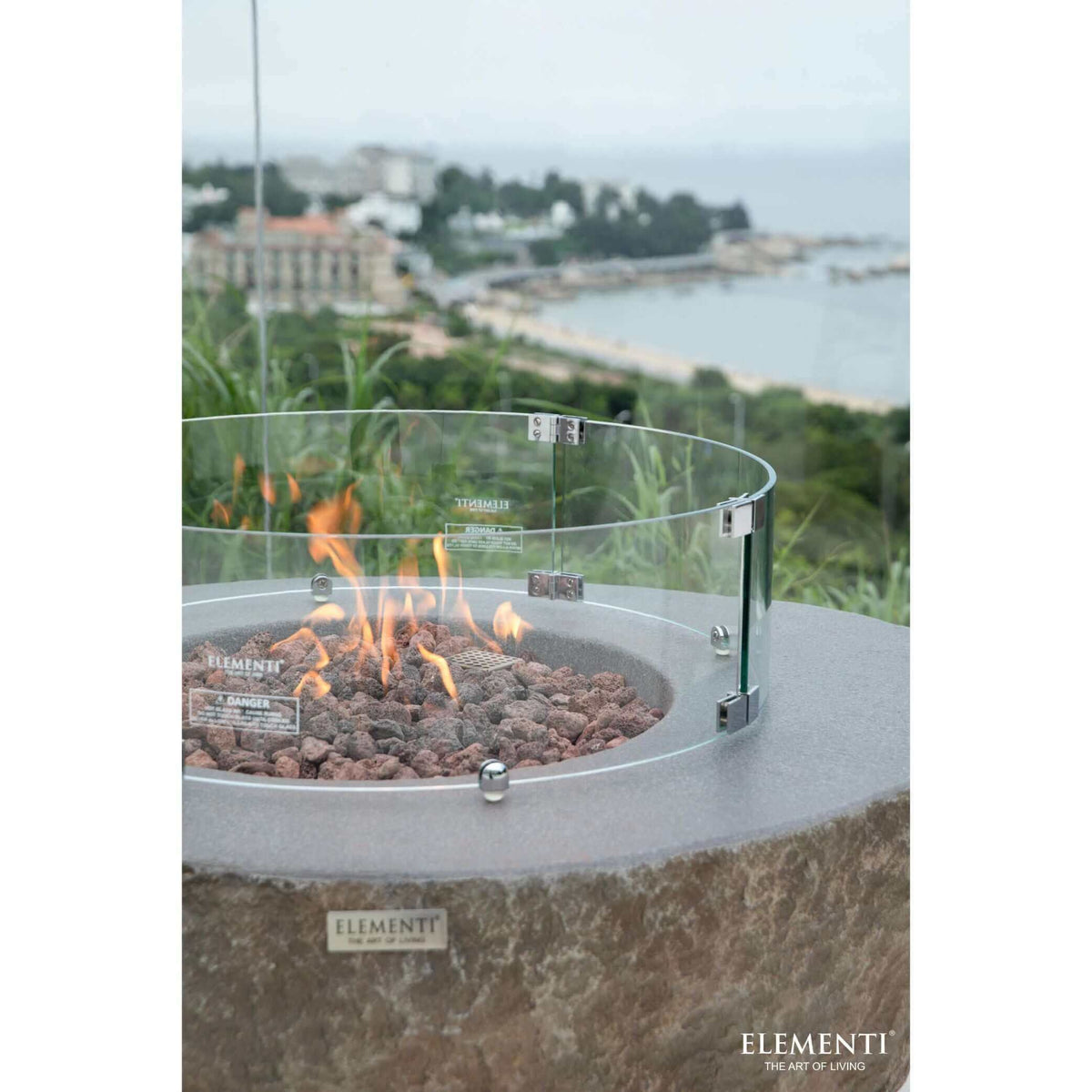 Elementi Boulder Fire Table-Liquid Propane
