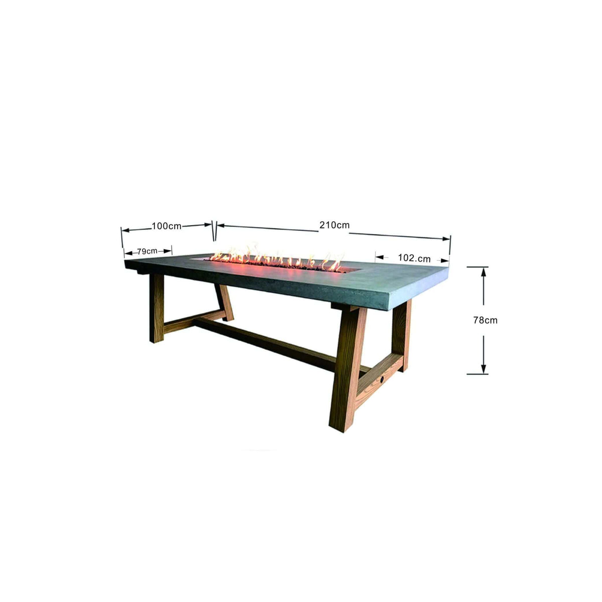 Elementi Sonoma Dining Fire Table-