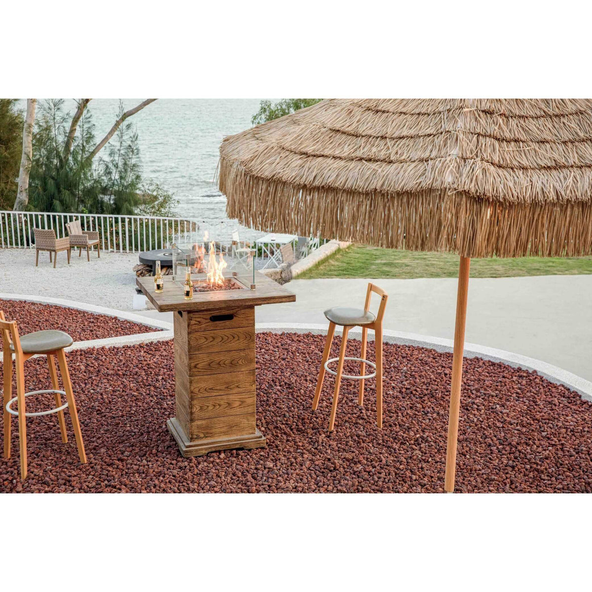 Elementi Rova Bar Fire Table-Liquid Propane