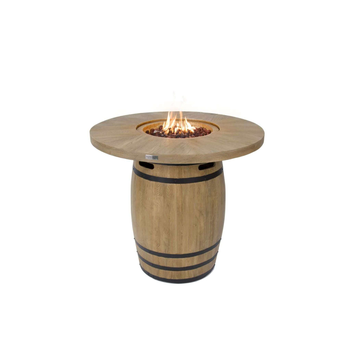 Elementi Lafite Barrel Fire Table-Natural Gas