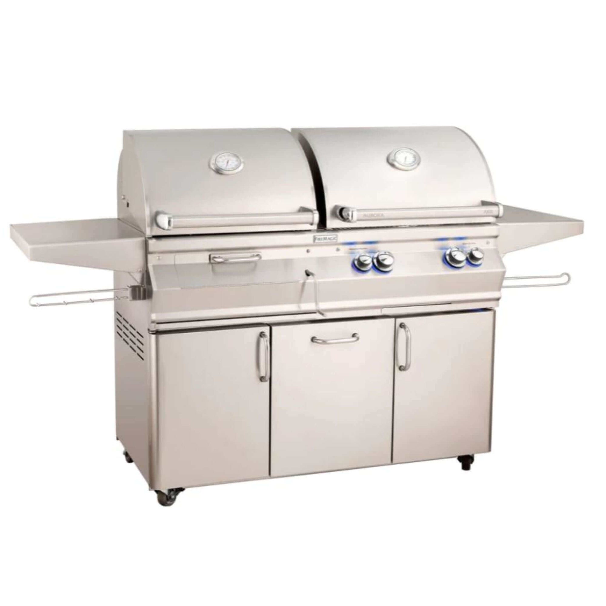 Fire Magic Aurora A830S 46" Gas/Charcoal Freestanding Grill With Analog Thermometer-Natural Gas