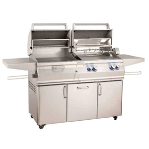 Fire Magic Aurora A830S 46" Gas/Charcoal Freestanding Grill With Analog Thermometer & Rotisserie-Natural Gas
