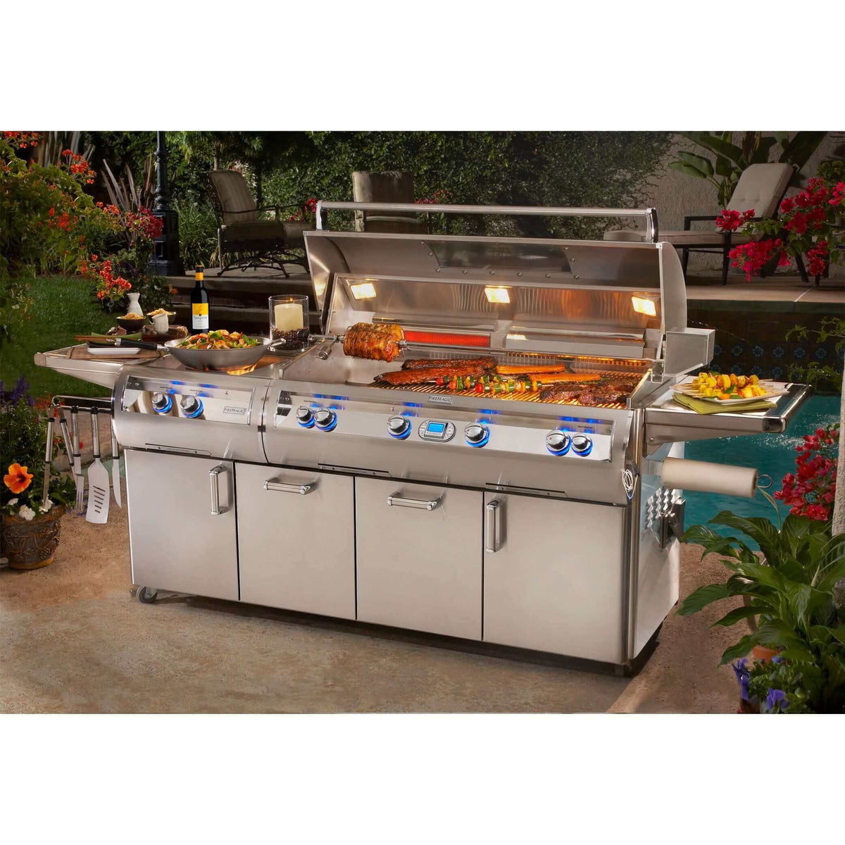 Fire Magic Echelon Diamond E1060S 48" Freestanding Grill With Digital Thermometer-Natural Gas