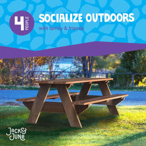 Jack and June Rectangular Adult Picnic Table-