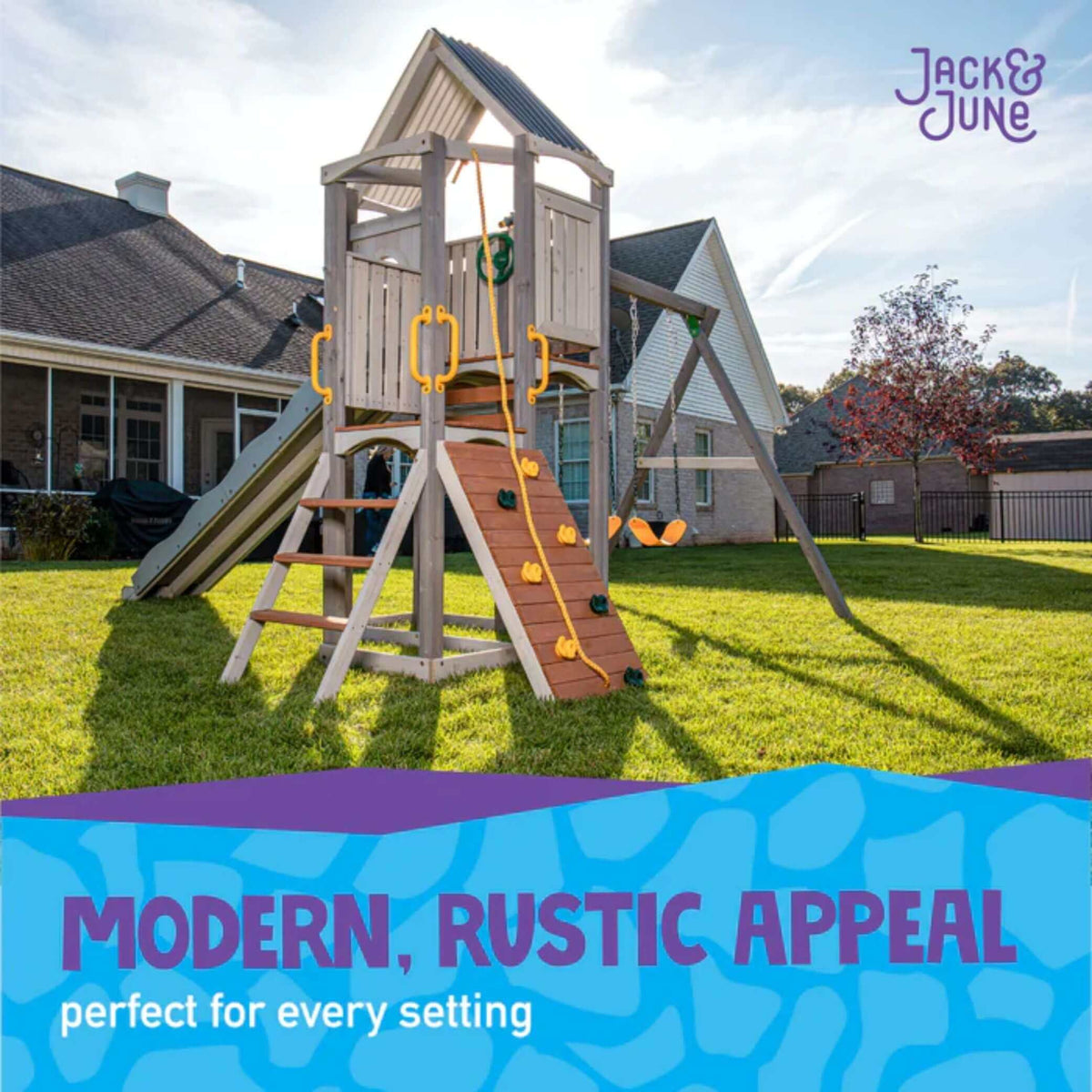 Jack and June The Haven II Swing Set-