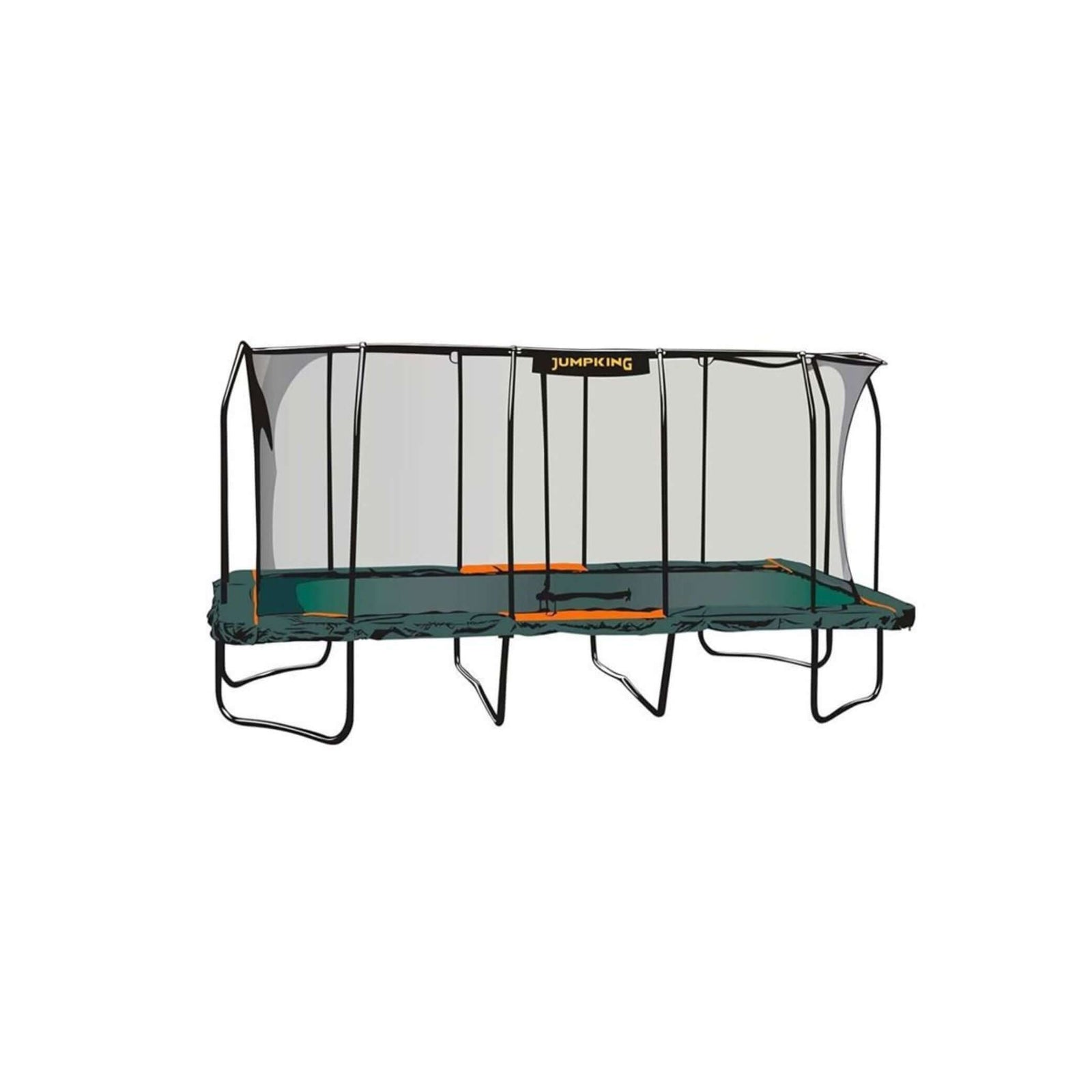 JumpKing Pro-Series Rectangular Trampoline 10’x16’-Default Title