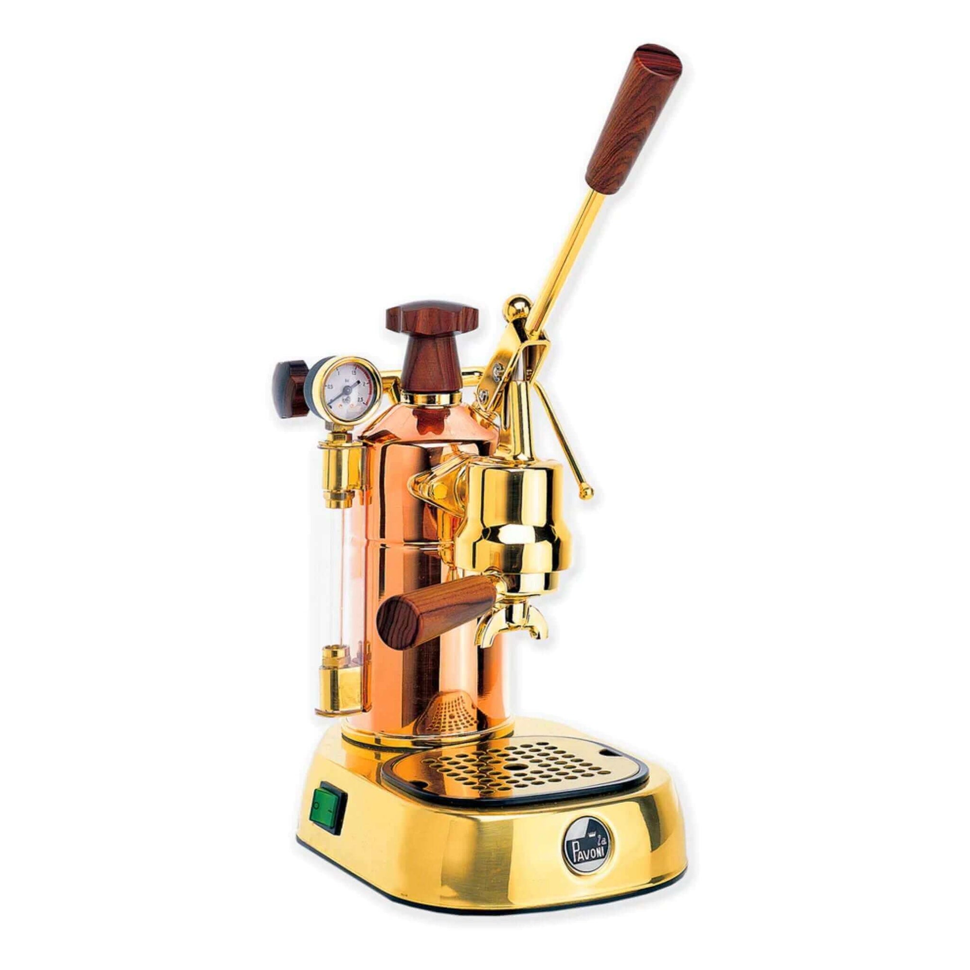 La Pavoni Professional Copper & Brass Espresso Machine, 16 cup-Copper/Brass