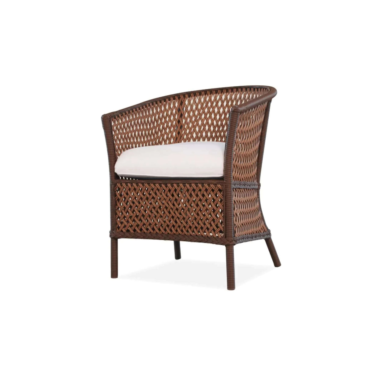 Lloyd Flanders Grand Traverse Barrel Dining Chair-Caramel Sunloom Vinyl