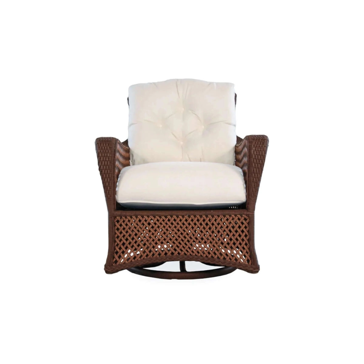 Lloyd Flanders Grand Traverse Swivel Glider Lounge Chair-Caramel Sunloom Vinyl