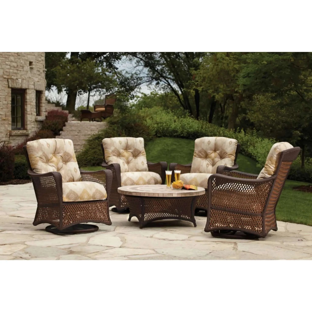 Lloyd Flanders Grand Traverse Swivel Glider Lounge Chair-