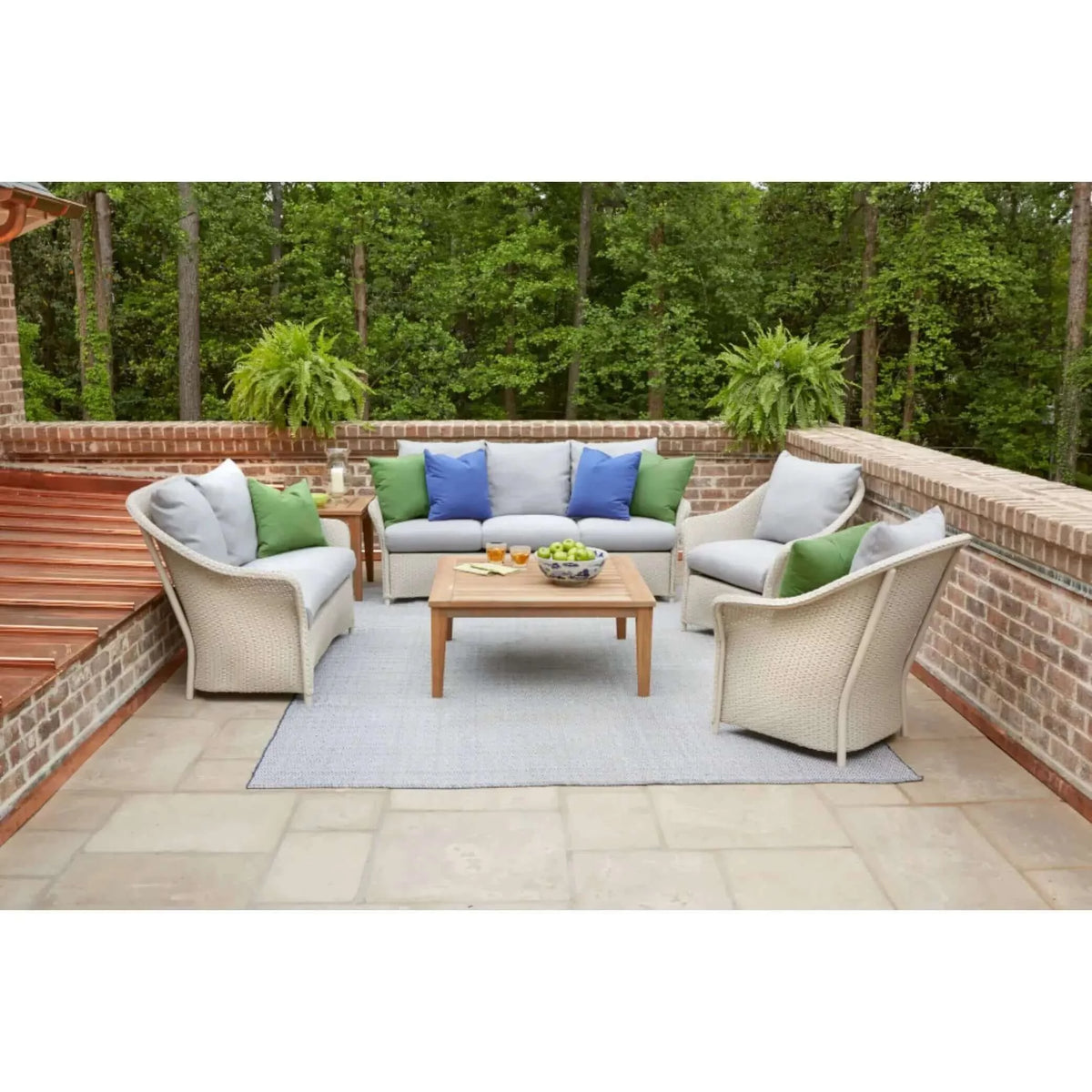 Lloyd Flanders Weekend Retreat Lounge Chair-Denim Blue 040