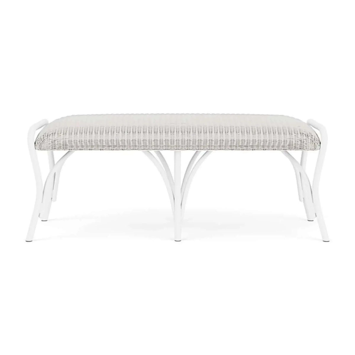 Lloyd Flanders All Seasons Settee Ottoman with Padded Seat