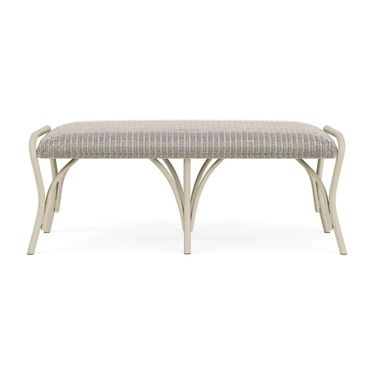 Lloyd Flanders All Seasons Settee Ottoman with Padded Seat