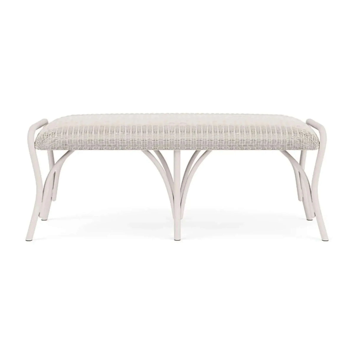 Lloyd Flanders All Seasons Settee Ottoman with Padded Seat