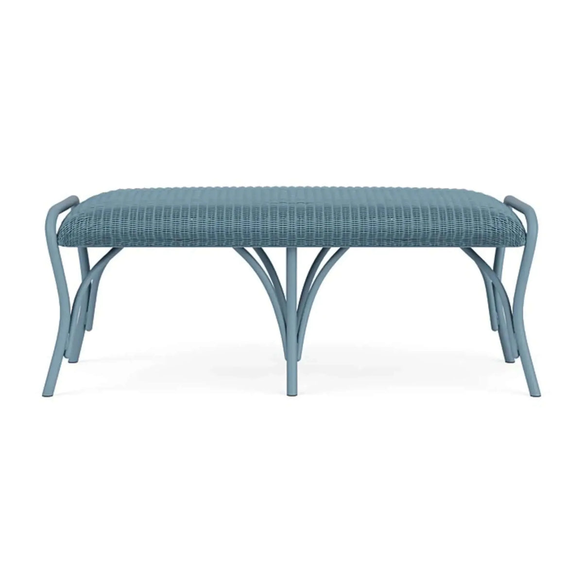 Lloyd Flanders All Seasons Settee Ottoman with Padded Seat