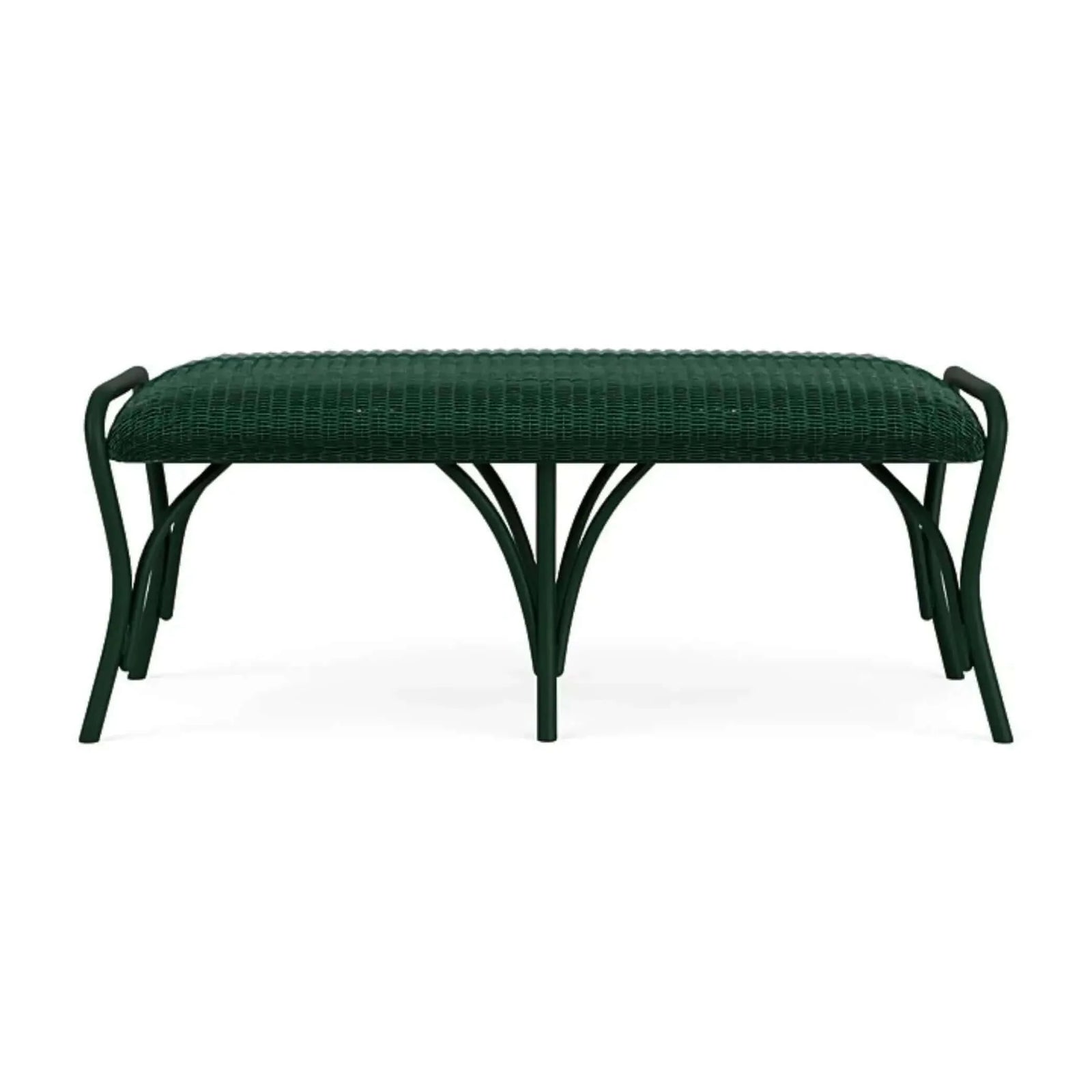 Lloyd Flanders All Seasons Settee Ottoman with Padded Seat