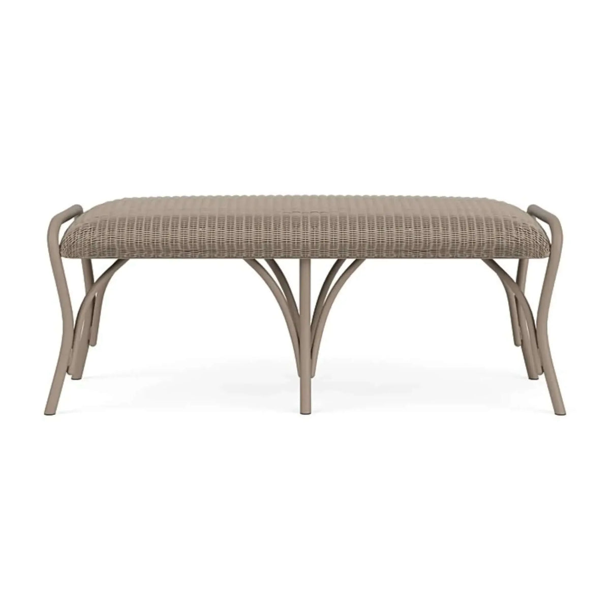 Lloyd Flanders All Seasons Settee Ottoman with Padded Seat