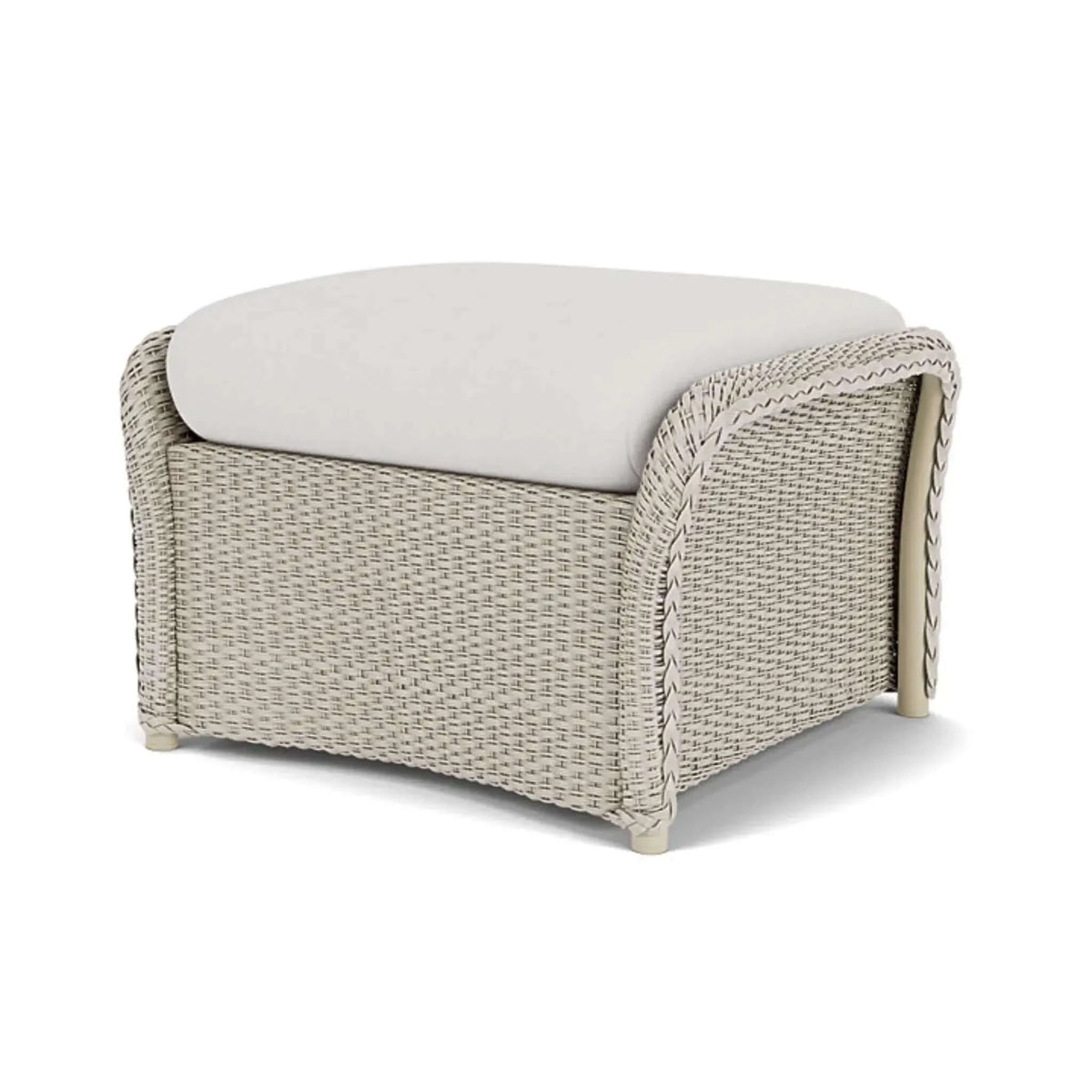 Lloyd Flanders Weekend Retreat Woven Ottoman-Linen 002