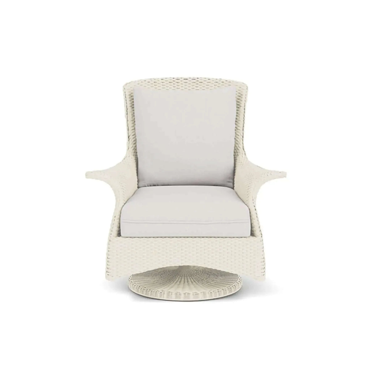 Lloyd Flanders Mandalay Swivel Rocker Lounge Chair-Matte White 004