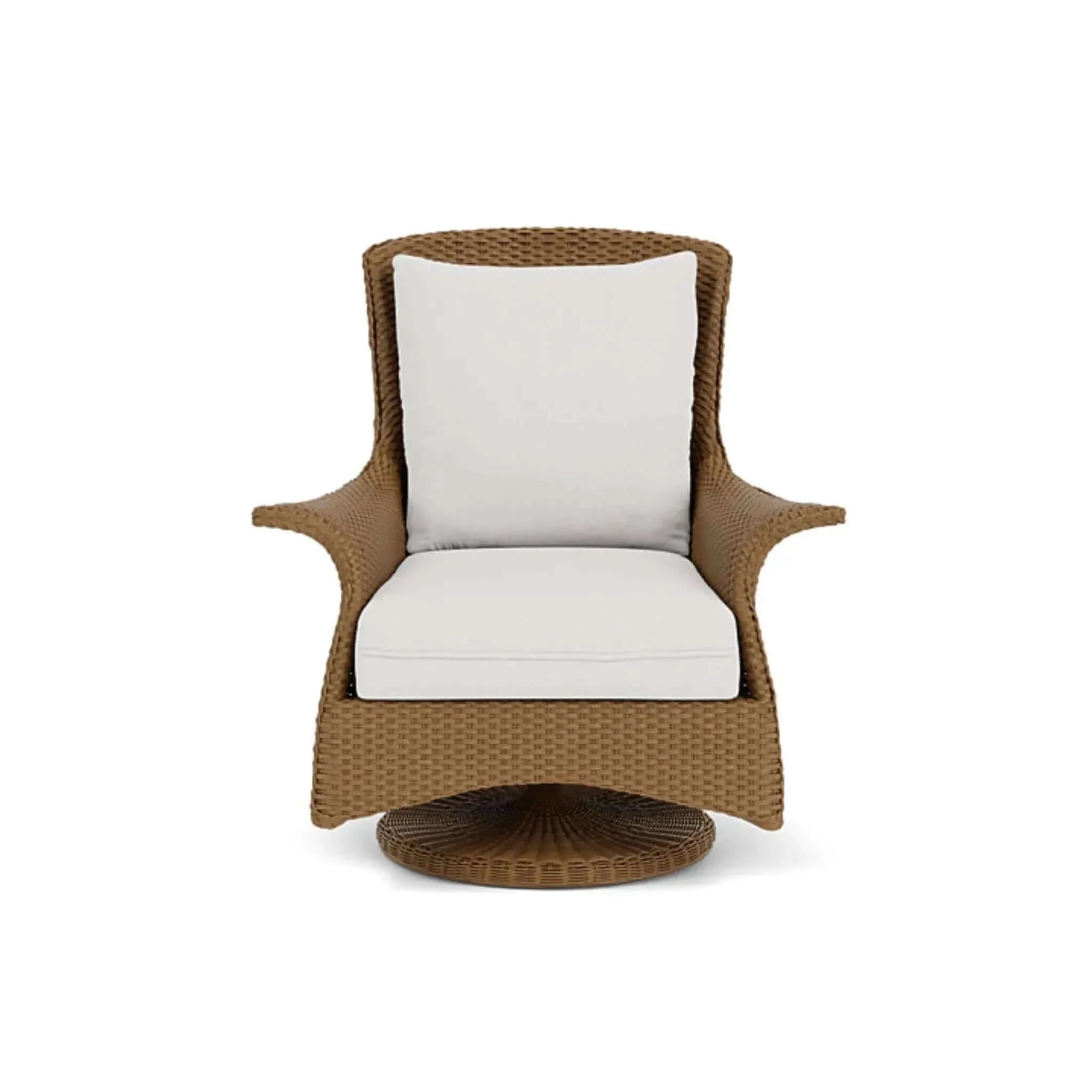 Lloyd Flanders Mandalay Swivel Rocker Lounge Chair-Antique White 071