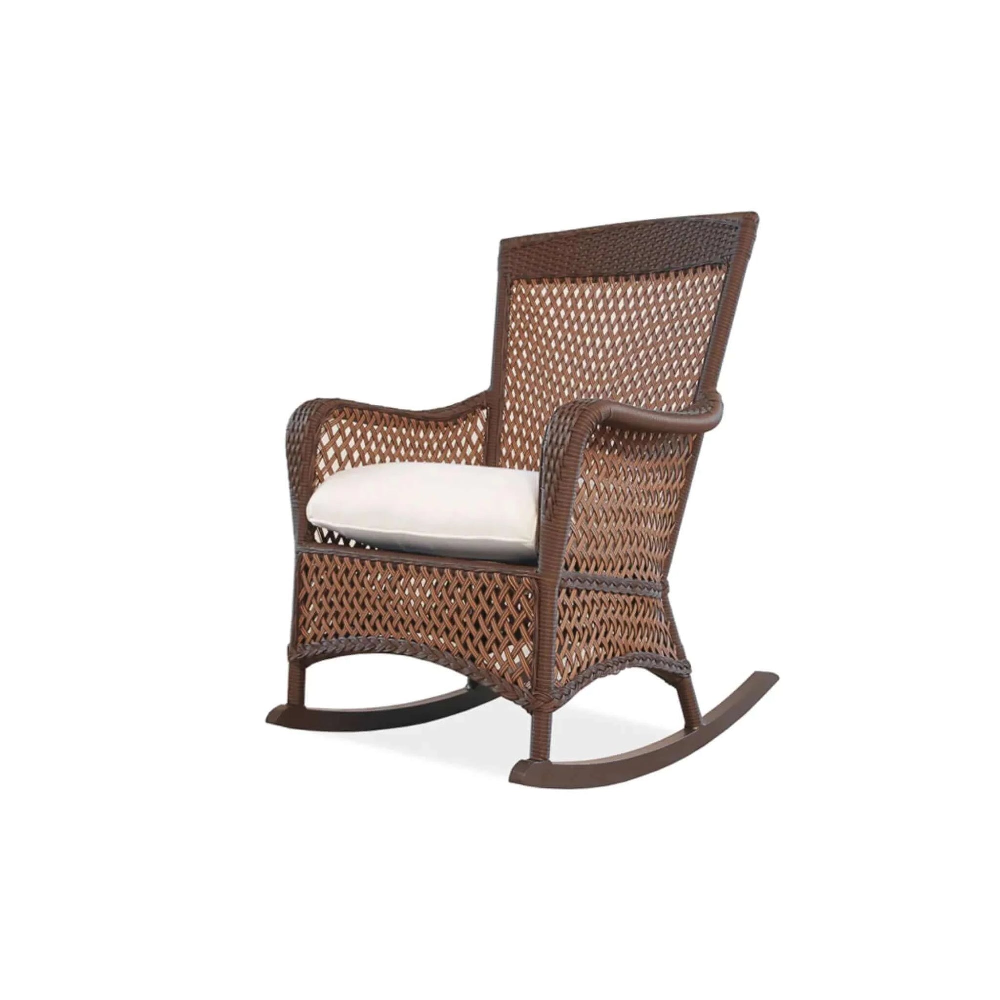 Lloyd Flanders Grand Traverse Porch Rocker-Bisque Sunloom Vinyl