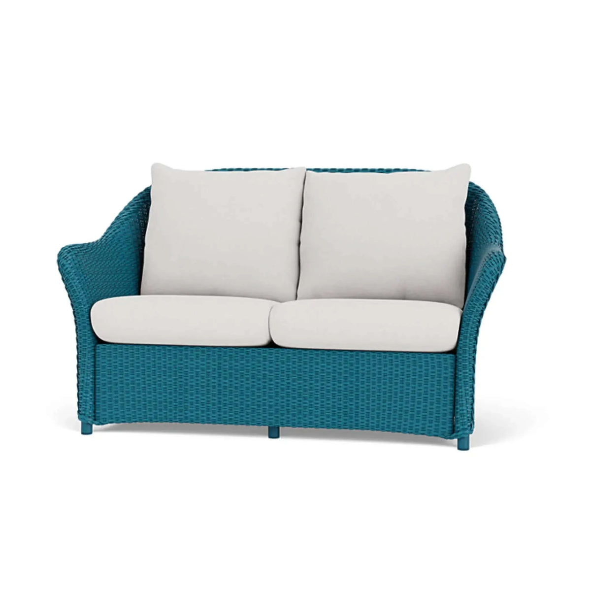 Lloyd Flanders Weekend Retreat Loveseat-Sea Glass 028