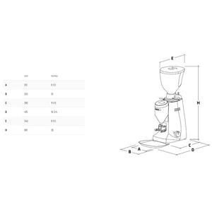 Mazzer Major V Pro Electronic Espresso Grinder-Matte Gray