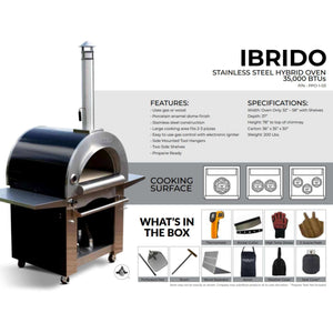 Pinnacolo Ibrido Hybrid Outdoor Pizza Oven-