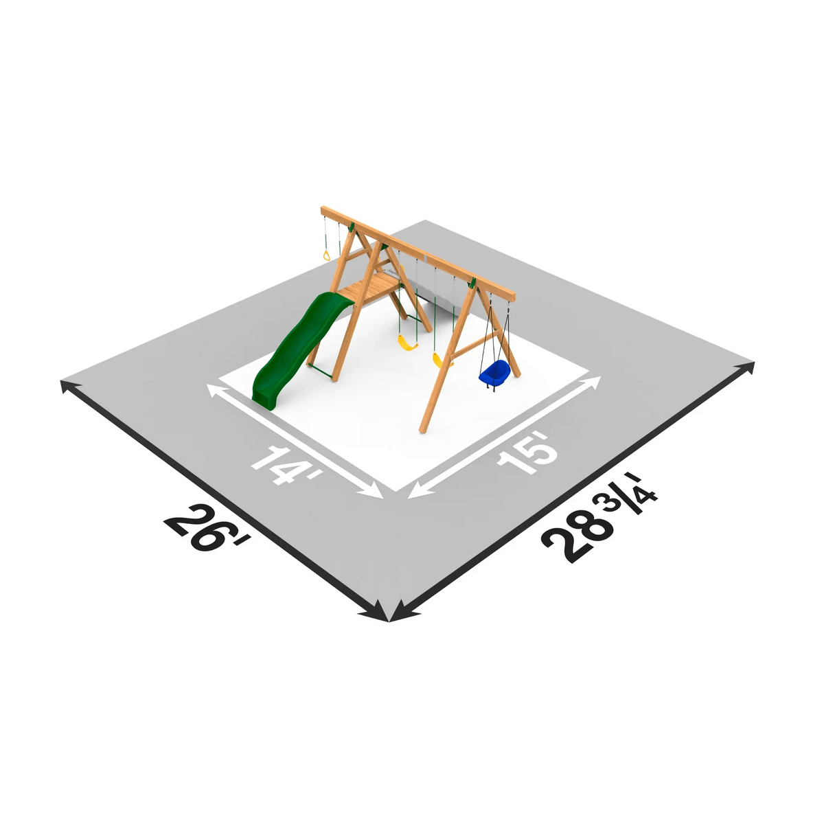 PlayStar Mesa Gold Swing Set-