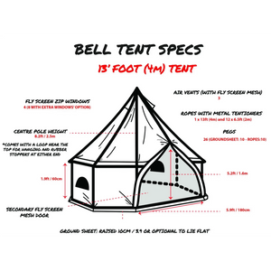 Psyclone 13' Foot (4M) Bell Tent-