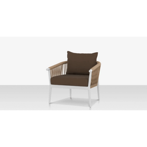 Source Furniture Vines Club Chair-Kessler Silver Frame and Silver Rope