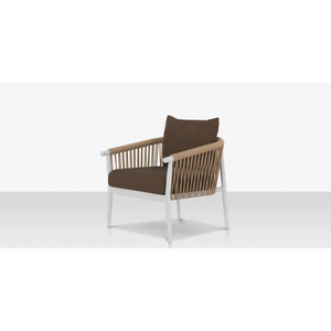 Source Furniture Vines Club Chair-Tex Gray Frame and Brown Rope