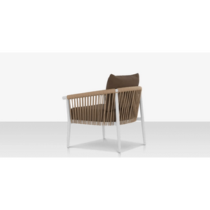 Source Furniture Vines Club Chair-Tex White Frame and Tan Rope