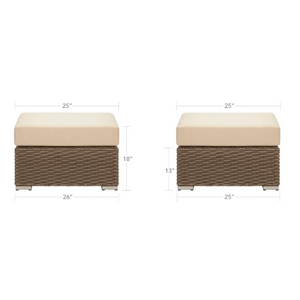 Source Furniture Lucaya Ottoman-California Sand (DW)