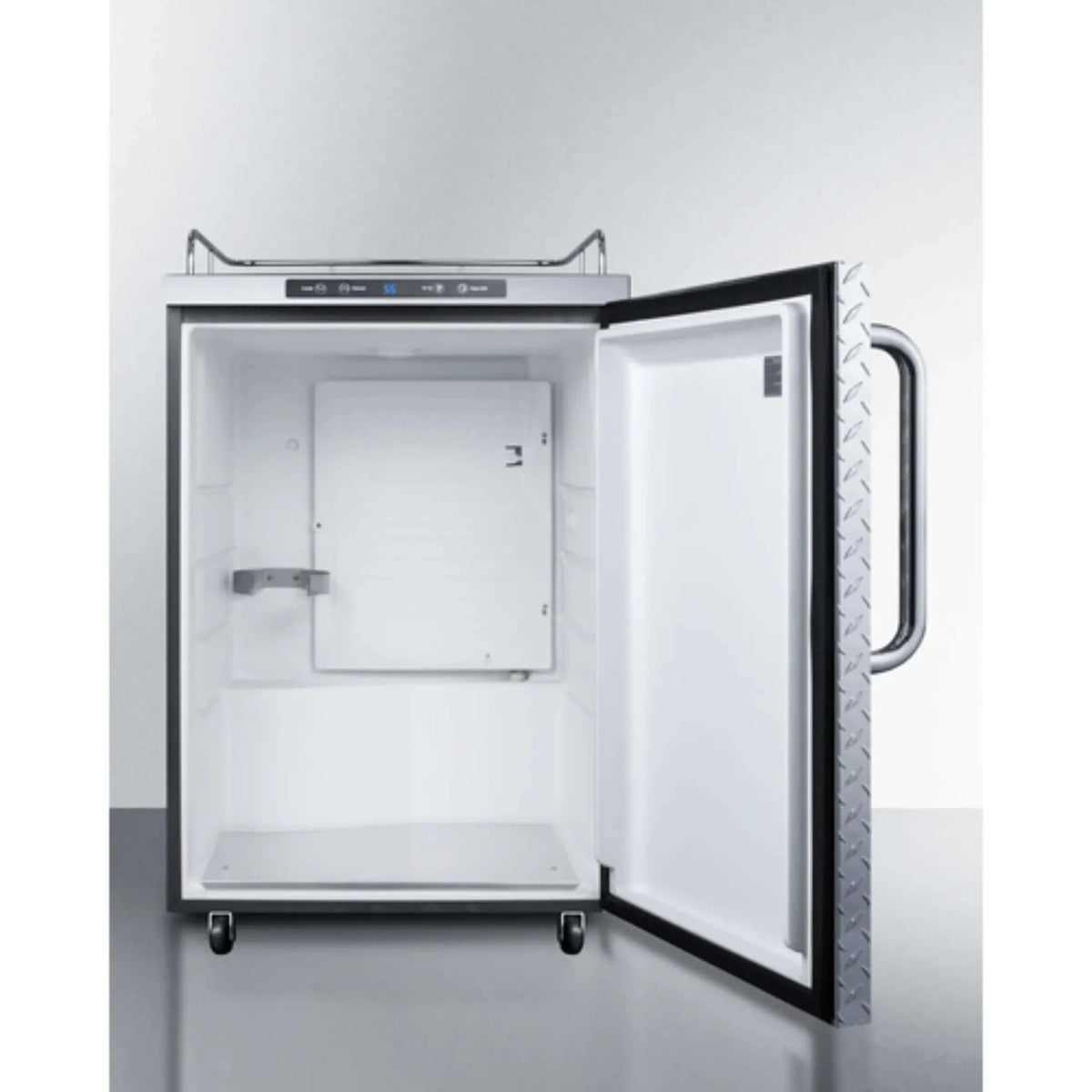 Summit 24" Wide Outdoor Kegerator - Diamond Plate - No Tap-