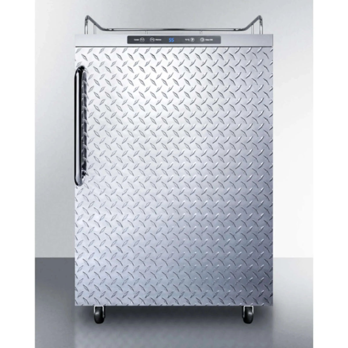 Summit 24" Wide Outdoor Kegerator - Diamond Plate - No Tap-