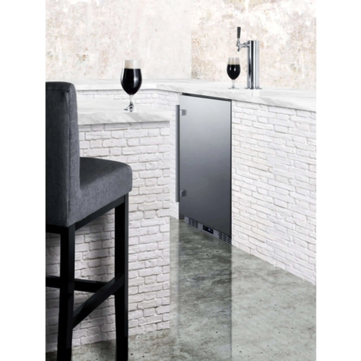 Summit 24" Wide Built-In Outdoor Beer Kegerator-