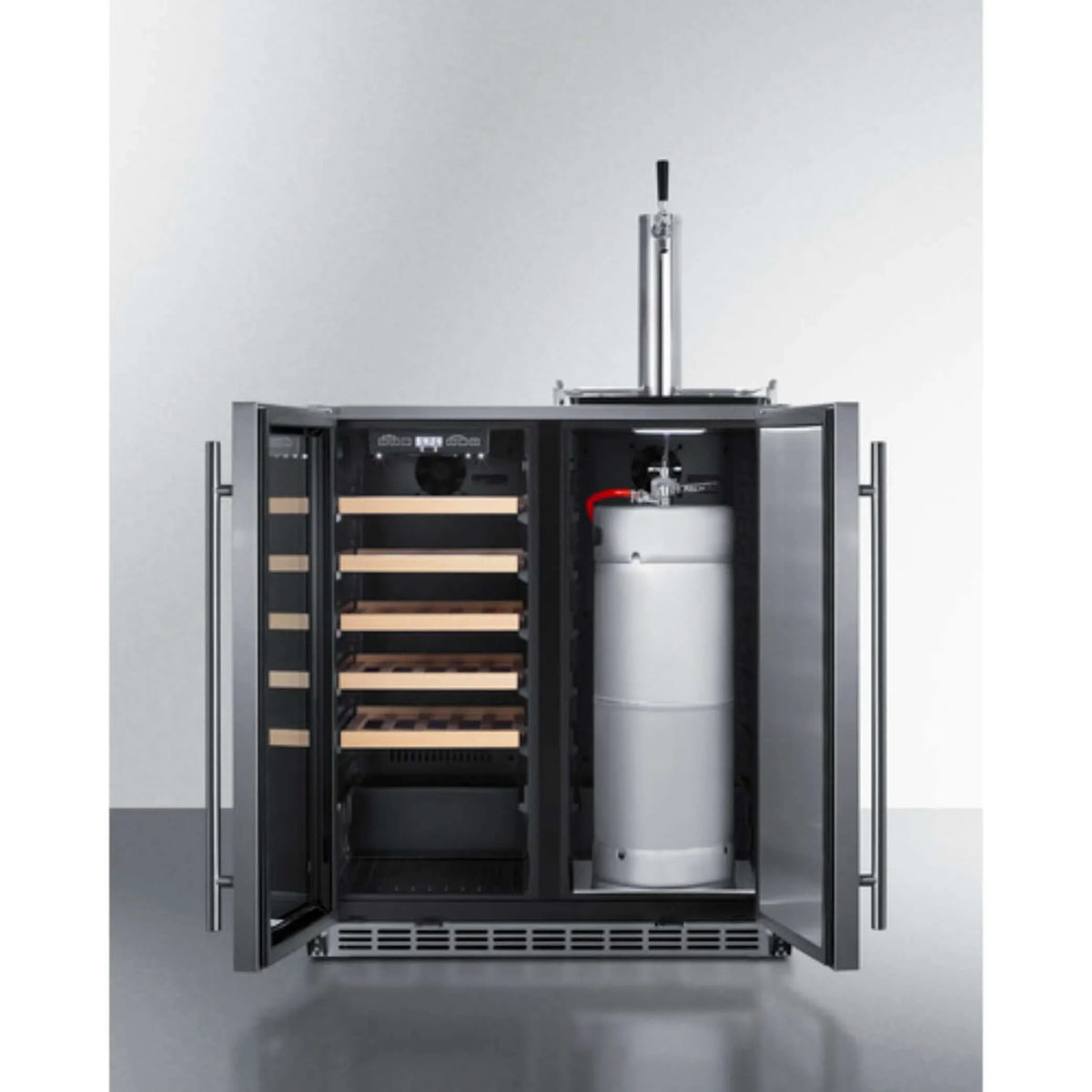 Summit 30" Wide Built-In Combination Wine Cellar/Kegerator-