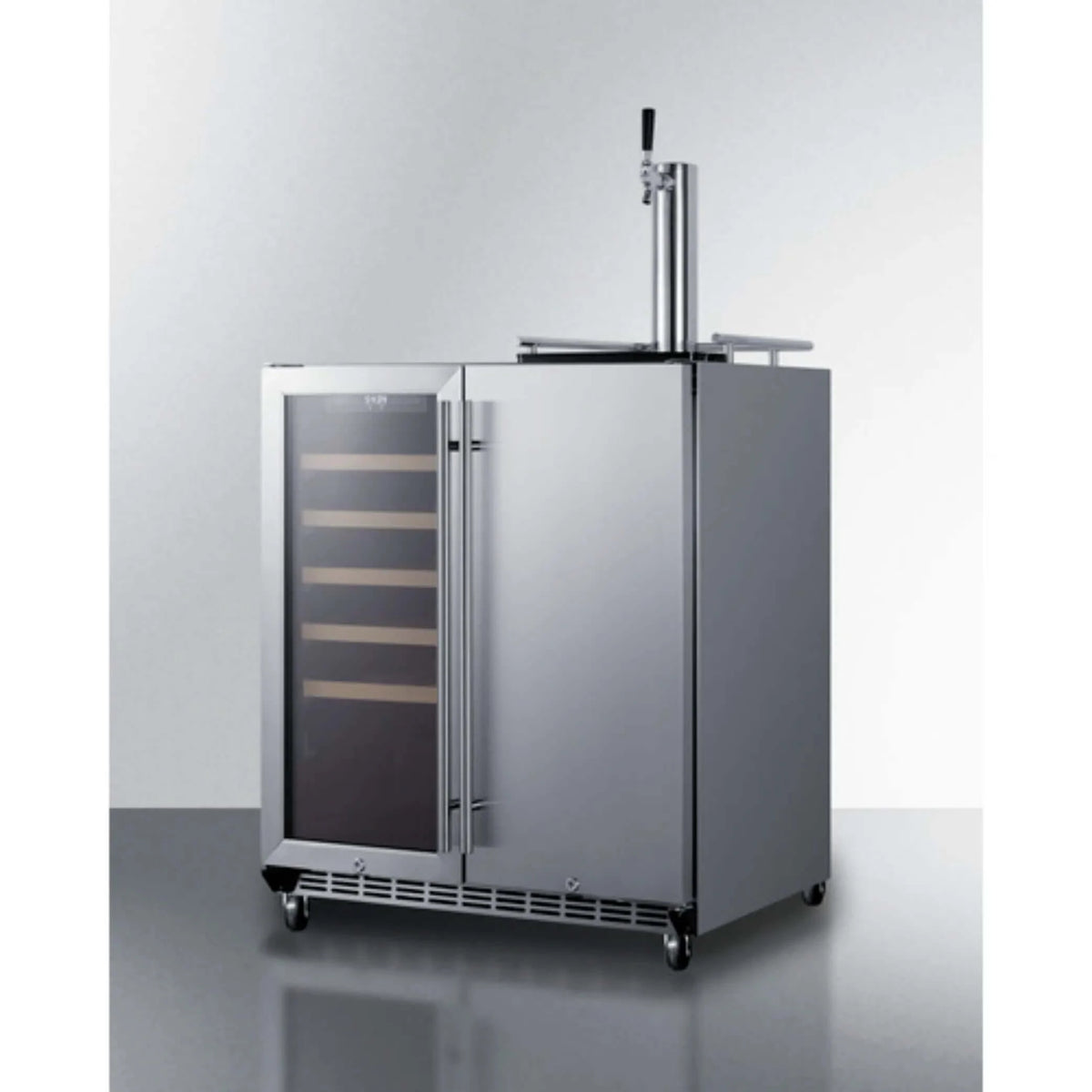 Summit 30" Wide Built-In Combination Wine Cellar/Kegerator-