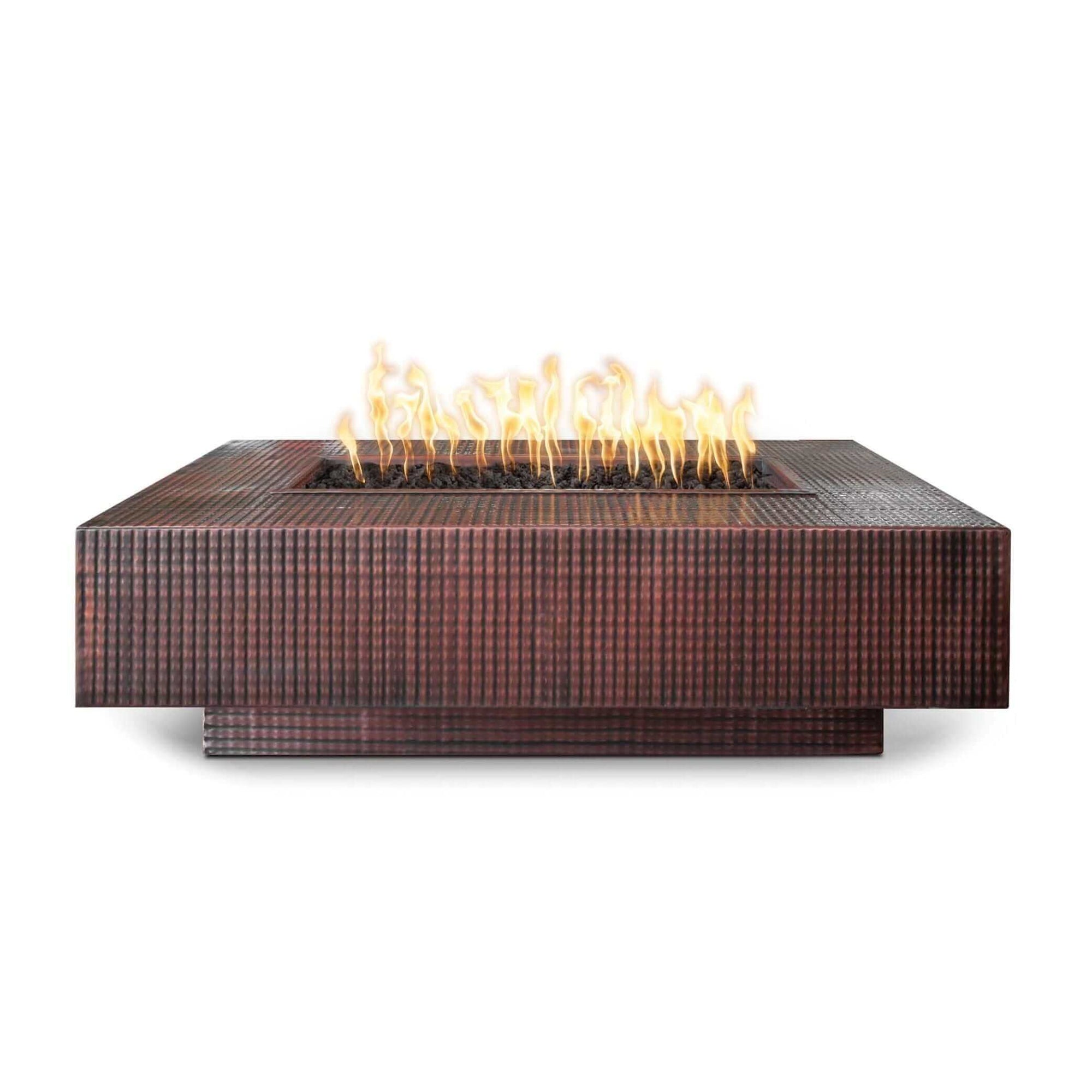 The Outdoor Plus Rectangular Cabo Fire Pit - Copper-Low Voltage Electronic Ignition