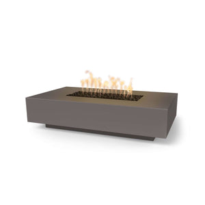 The Outdoor Plus Rectangular Cabo Fire Pit - Powder Coated Metal-Low Voltage Electronic Ignition