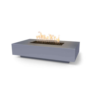 The Outdoor Plus Rectangular Cabo Fire Pit - Powder Coated Metal-Plug & Play Electronic Ignition