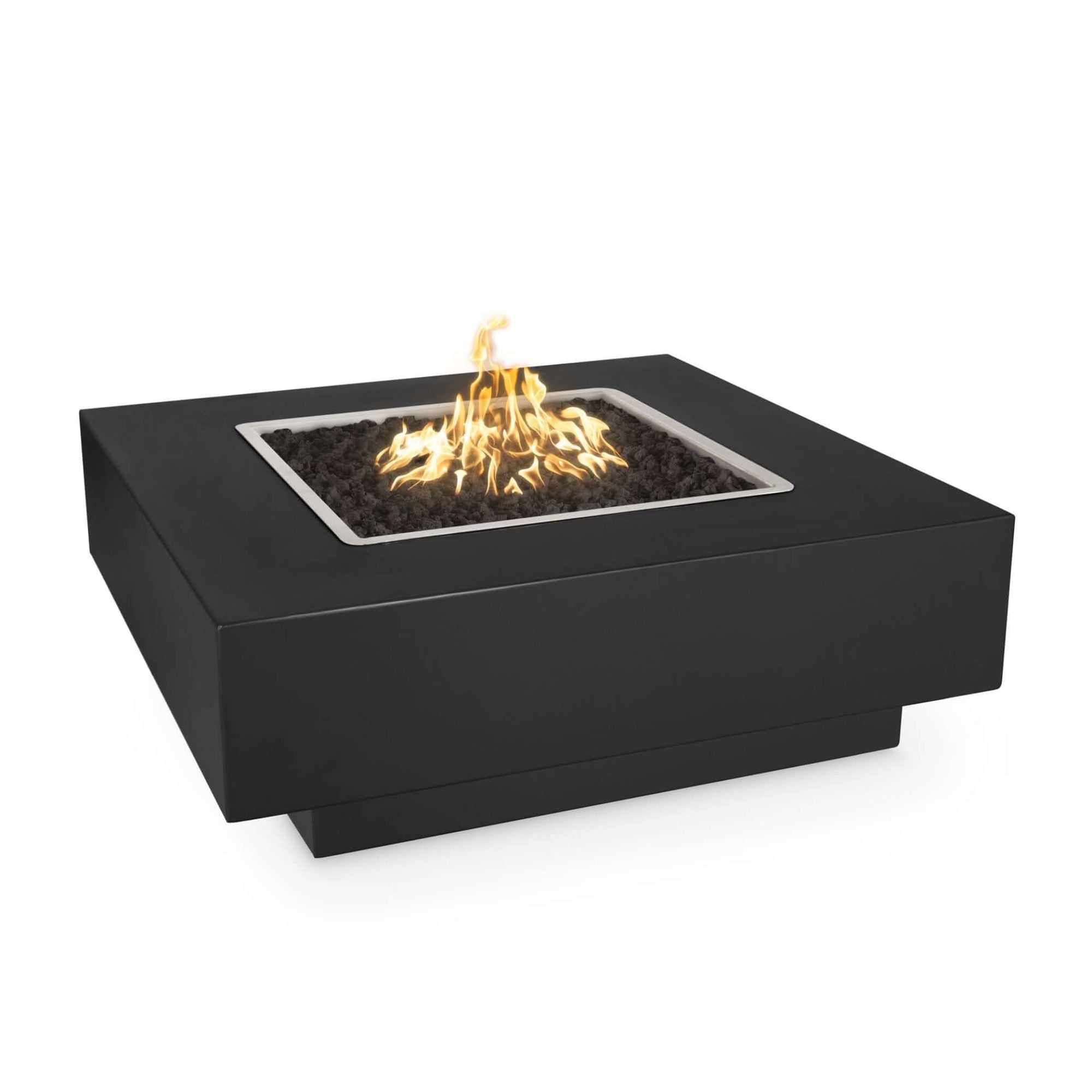 The Outdoor Plus Square Cabo Fire Pit - Powder Coated Metal-Low Voltage Electronic Ignition