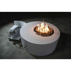 The Outdoor Plus Round Isla Fire Pit - Copper-Plug & Play Electronic Ignition