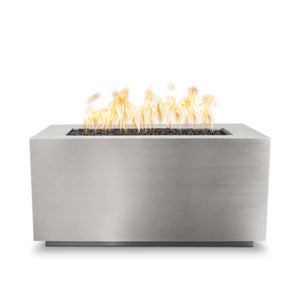 The Outdoor Plus Rectangular Pismo Fire Pit - Stainless Steel-Low Voltage Electronic Ignition