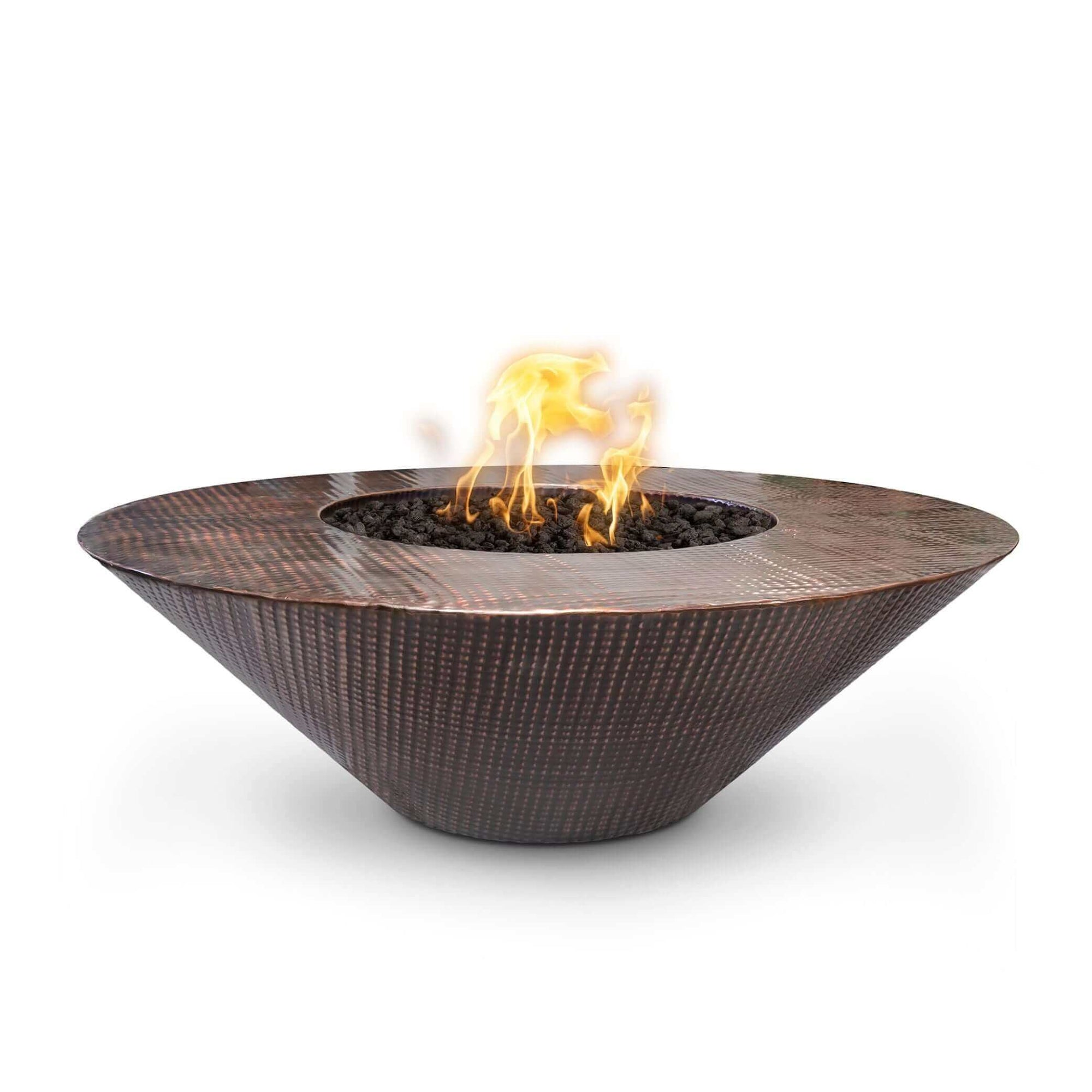 The Outdoor Plus Round Cazo Fire Pit - Copper - Wide-Low Voltage Electronic Ignition