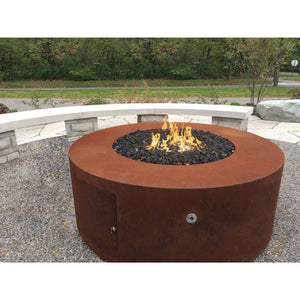 The Outdoor Plus Round Unity Fire Pit - Copper - 24"-Plug & Play Electronic Ignition